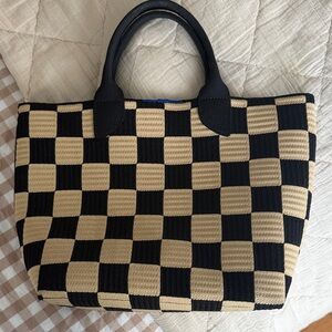 Rothy's Black and Tan Checkered Mini Bag